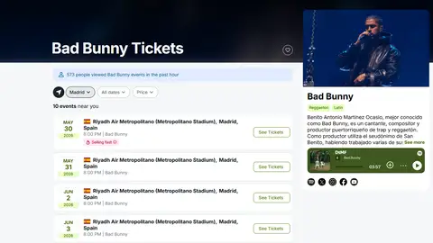 Reventa de entradas de Bad Bunny en Viagogo Reventa de entradas de Bad Bunny en Viagogo