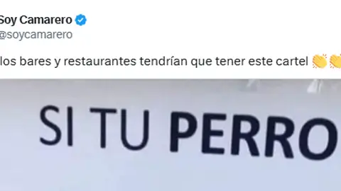 El aplaudido cartel que tendrían que tener todos los bares y restaurantes de España en verano El aplaudido cartel que tendrían que tener todos los bares y restaurantes de España en verano