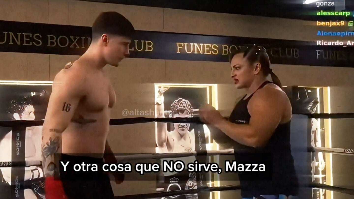 Alejandra 'Locomotora' Oliveras junto Tom&aacute;s Mazza.