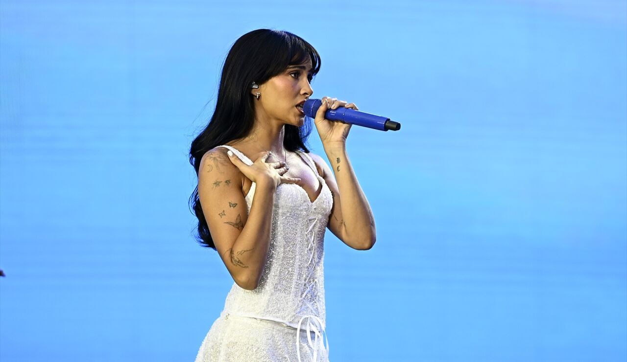 Aitana durante su concierto en Madrid