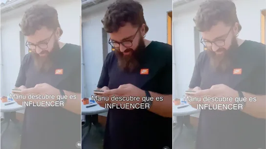 Convierten a su amigo en influencer sin que se entere: Manu no supo que esta cuenta existía en 21 días pero ahora ya es suya Manu reacciona a sus videos