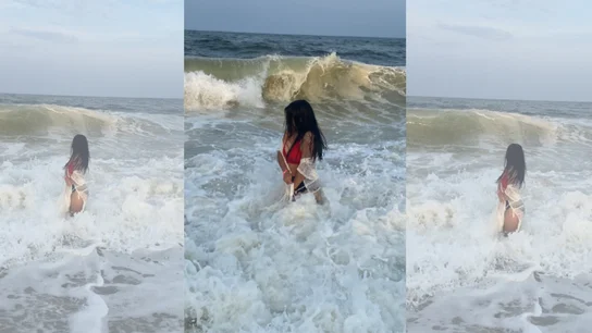 Sesión de fotos en el mar que sale mal Sesión de fotos en el mar que sale mal