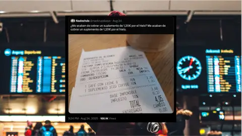 ticket de una cafetería en el aeropuerto de Alicante ticket de una cafetería en el aeropuerto de Alicante