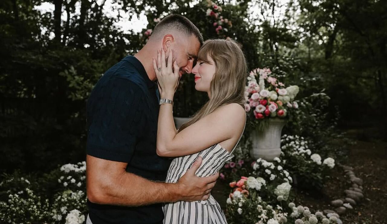 Imagen del anuncio de Taylor Swift y Travis Kelce 