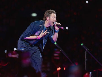 Coldplay durante un concierto en Wembley