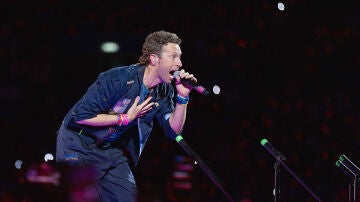Coldplay durante un concierto en Wembley