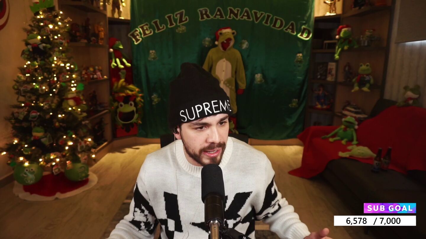 Juan Guarnizo en un directo de Twitch