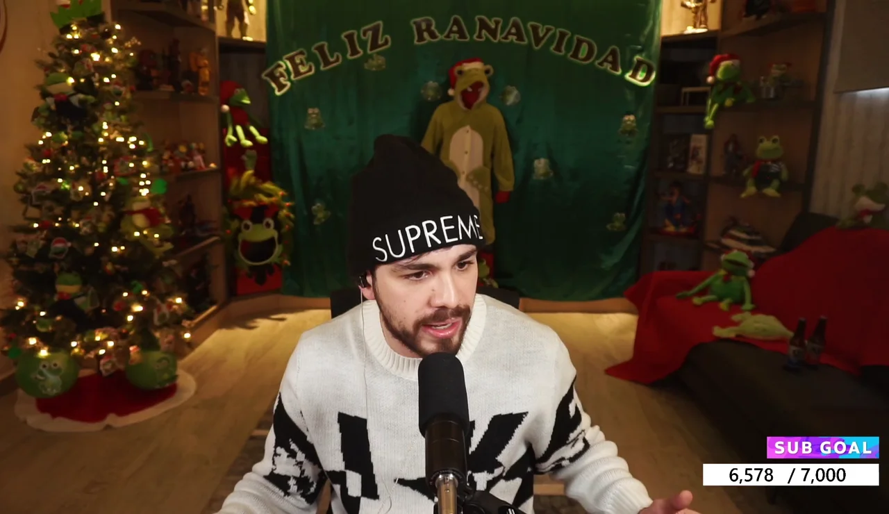 Juan Guarnizo en un directo de Twitch