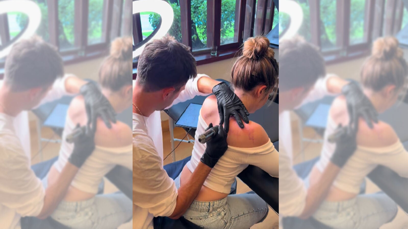 Roro muestra su primer tatuaje: una pieza de estética fantástica que ocupa toda la espalda