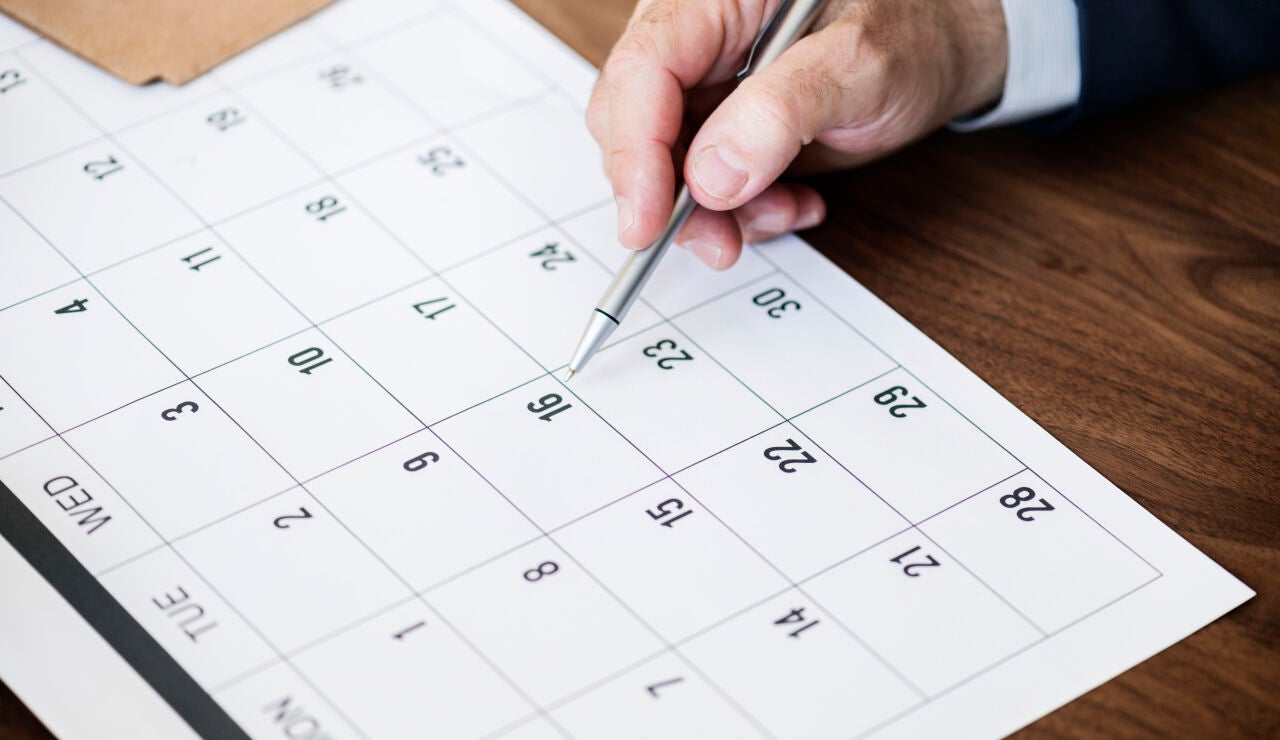 Imagen de un calendario