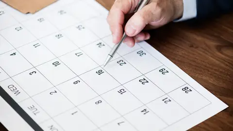 Imagen de un calendario Imagen de un calendario