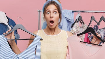 Imagen de una mujer en rebajas