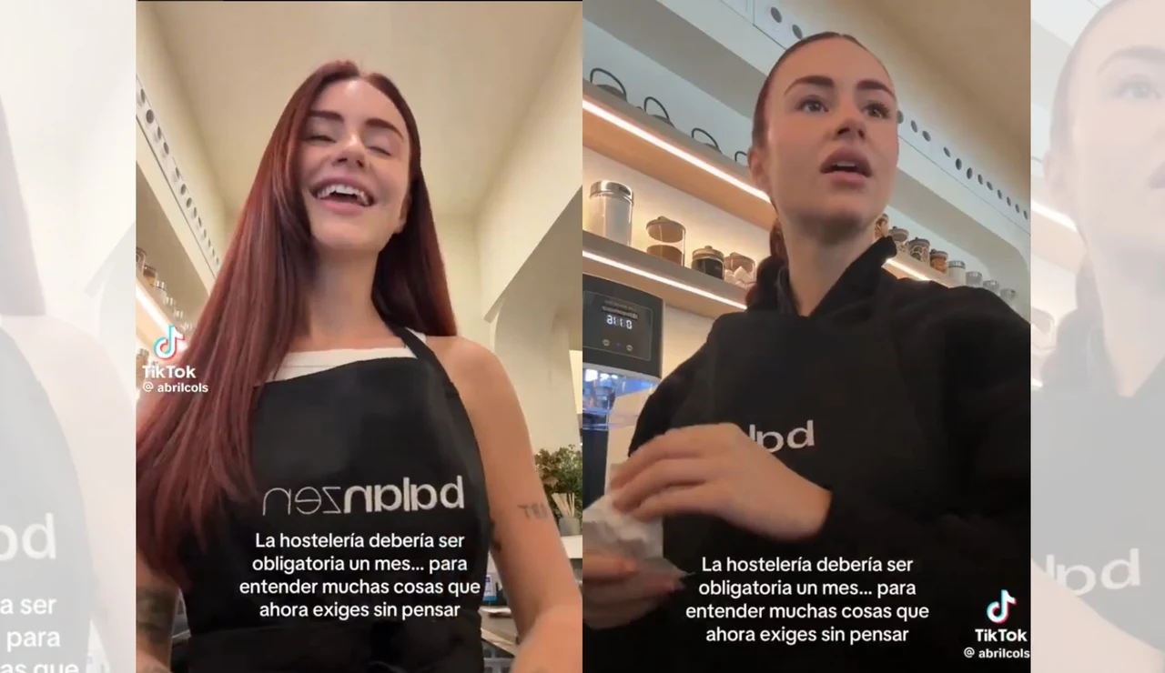 Abril Cols en su vídeo.