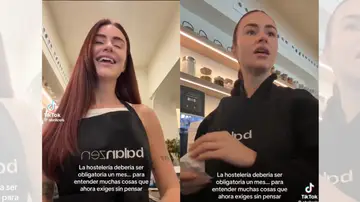 Abril Cols en su vídeo. Abril Cols en su vídeo.