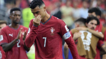 Cristiano Ronaldo llora tras la eliminaci&oacute;n de Portugal en el Mundial 2026