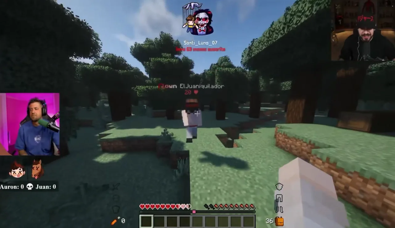 Auron y Juan Guarnizo en su stream