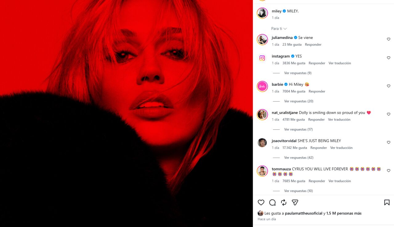 Instagram de Miley Cyrus